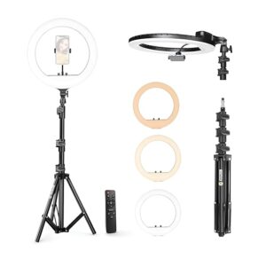 DIGITEK® (DRL-18RT C 6) 18 Inch LED Ring Light with Remote Control & Stand 158cm - Bi Color, Color Temperature Control, Lighting Control, AC Powered - Photo. Video Shoots - USB Powered